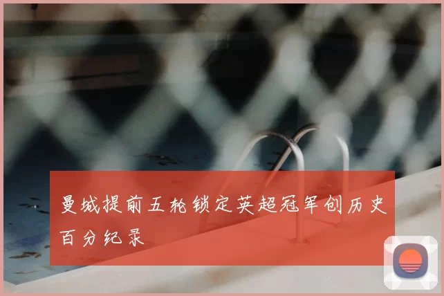 曼城提前五轮锁定英超冠军创历史百分纪录